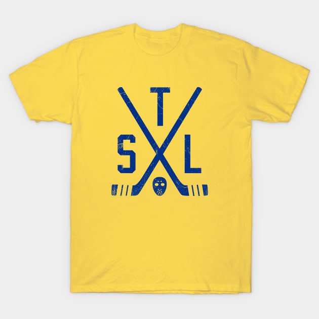 STL Retro Sticks - Gold T-Shirt by KFig21